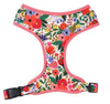 Floral Dog Harness. Stylish harness features a rich of yellow, green, pink, and blue lovely flowers. Lilly The Dog.