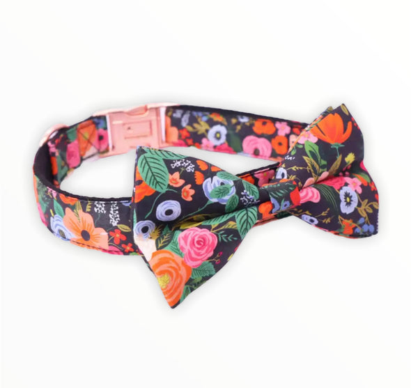 Bouquet Bow Tie Dog Collar