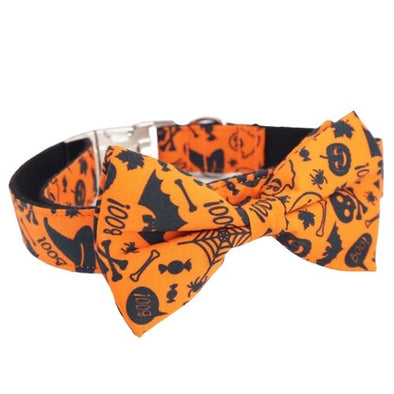 Halloween Dog Collar With Bow Tie - Lilly The Dog