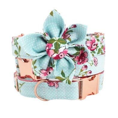 May Dog Collar With Flower - Lilly The Dog