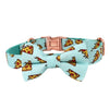 Pizza Dog Collar With Bow Tie - Lilly The Dog