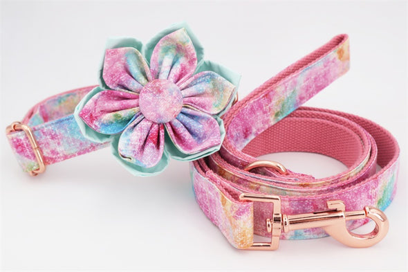 Dream Girl Flower Dog Collar and Leash Set