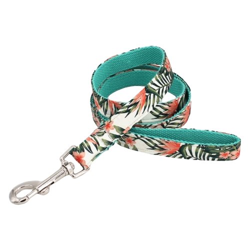 Tropical Flowers Dog Leash - Lilly The Dog